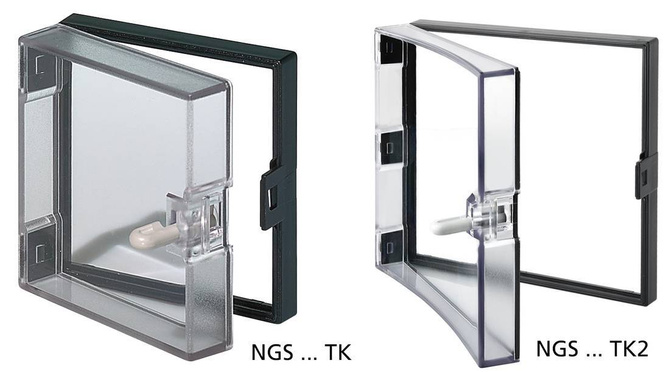 Bopla NGS 98 TK (17980000) - transparent front cover mounted with a latch with a plastic lock gag for NGS 98.. and NGS 9806-GR.