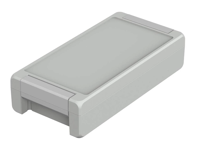 Bopla BA 241306 F-7035 (00125225) - aluminum enclosure with a recess in the cover and neoprene seal (259 x 128 x 60 mm)