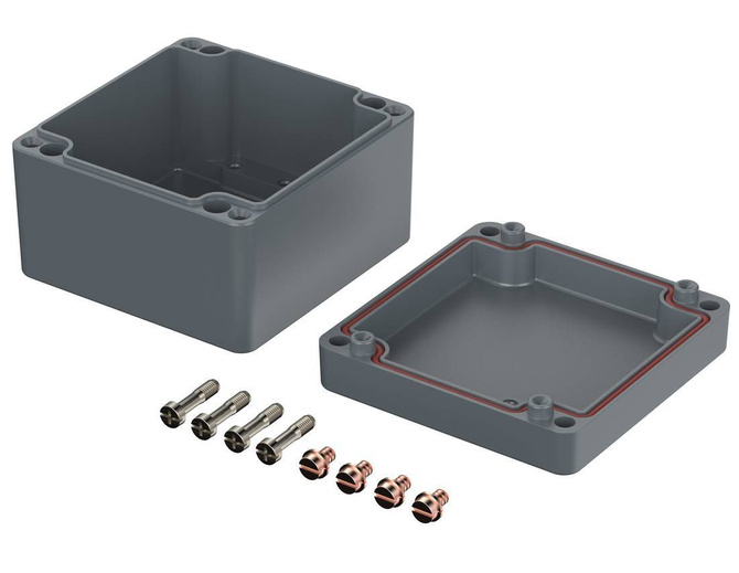 Bopla A 119 SIL (01119010) - aluminum enclosure with silicone seal (122 x 120 x 81 mm)