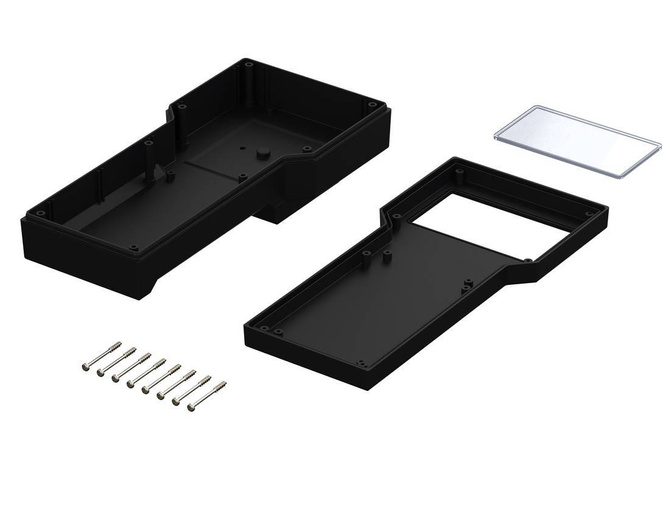 Bopla BOS 913-9005 (34913009) - obudowa ręczna z uszczelką w pokrywie z pojemnikiem na baterie (2 x 9V) (224 x 106 x 40 mm)