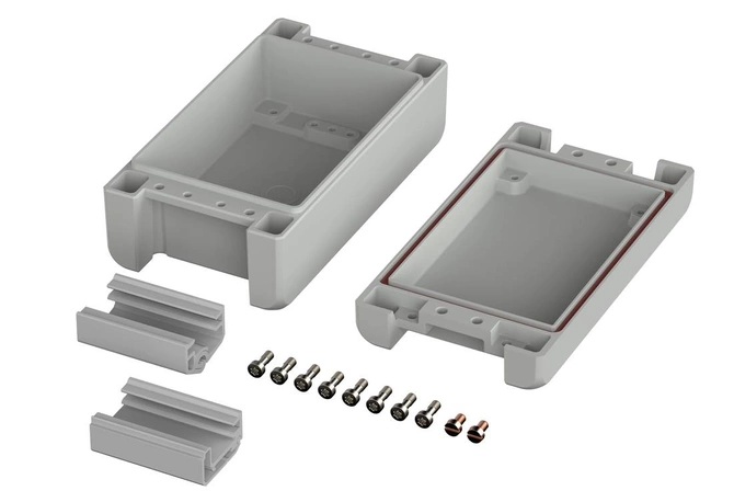 Bopla BA 140806 F SIL-7035 (00123125.SIL) - aluminum enclosure with a recess in the cover and silicone lid seal (159 x 86 x 60 mm)