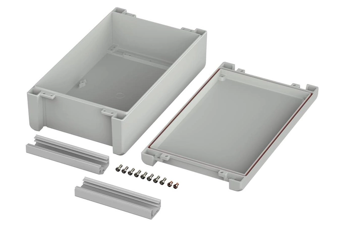 Bopla BA 281709 F SIL-7035 (00126335.SIL) - aluminum enclosure with a recess in the cover and silicone lid seal (299 x 173 x 90 mm)