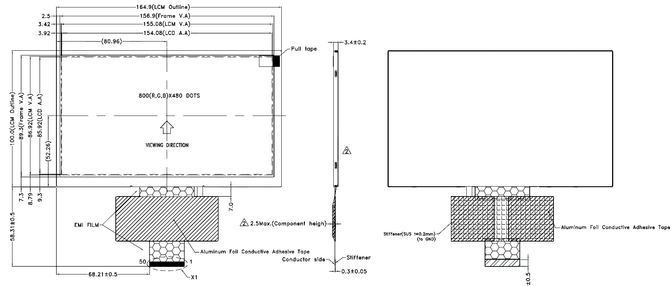 Powertip PH800480T029-IFA01 - TFT display