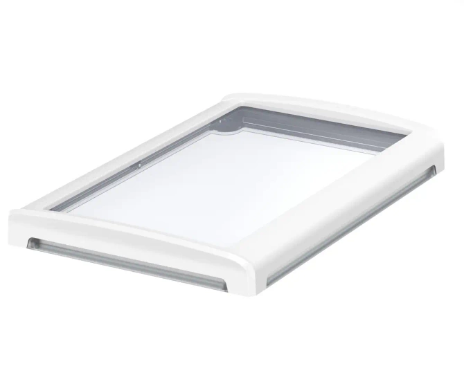 Bopla BOV 2114 FO-9003 - OT G-SILC (48326430.SILC) - BoVersa transparent plastic lid with open white design cover with silicone seal (210 x 140 x 24 mm)