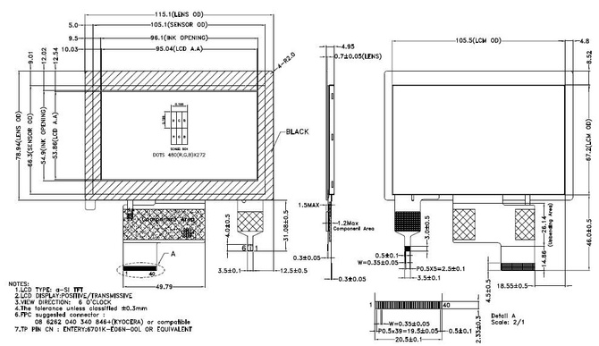Powertip PH480272T005-IAC12 - CTP display