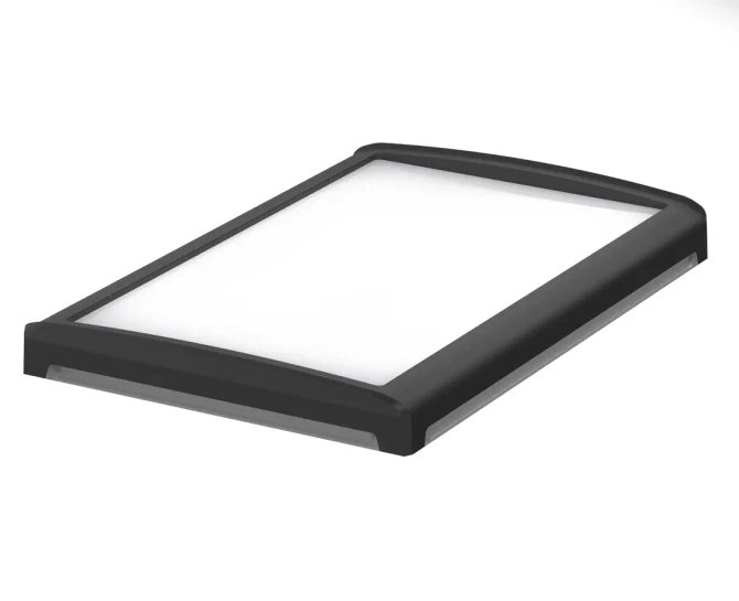 Bopla BOV 2819 FO-9005 - OT LL-SILC (48338651.SILC) - BoVersa translucent plastic lid with open black design cover for silicone seal (275 x 185 x 29 mm)