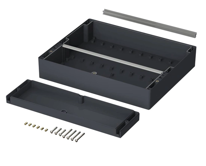 Bopla RD 3000 G-K (19331100) - rear lid with large terminal compartment for CombiCard 1000-3000 (280.72 x 223 x 48 mm)