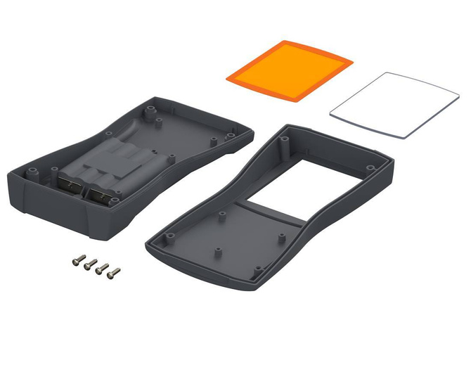 BOPLA BS 701 DIS-7024 (82701224) - obudowa z ABS z oknem wyświetlacza i pojemnikiem na baterie (184,3 x 93 x 35,4 mm)