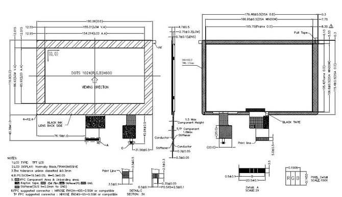 Powertip PH102600T013-ZBC01 - full viewing angle display