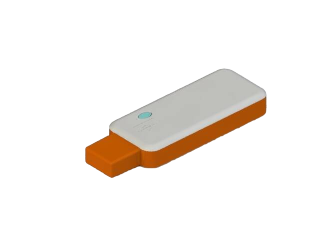 Teko - TEK-USB series (TEK-USB.50) - enclosure for USB devices in white and orange (58 x 25 x 10.2 mm)