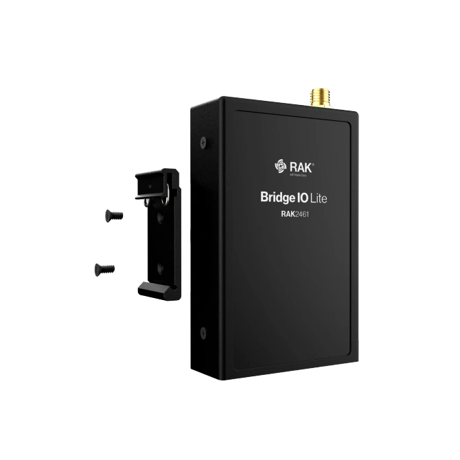 RAKwireless - RAK2461 WisNode Bridge IO Lite - RS485-DOx4 - mocowanie na szynę DIN
