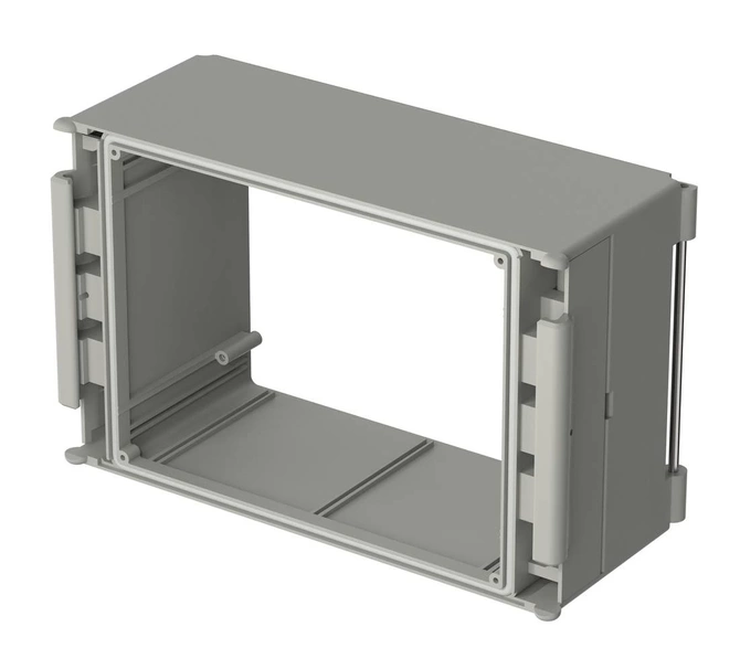 Bopla BC 6000 -1 (79001700) - podstawa 1.0 (88.25 mm deep)  z uszczelką i zawiasami, bez wentylacji obudowy CombiCard 5000-7000 (226 x 146 x 88 mm, 3U 30HP)