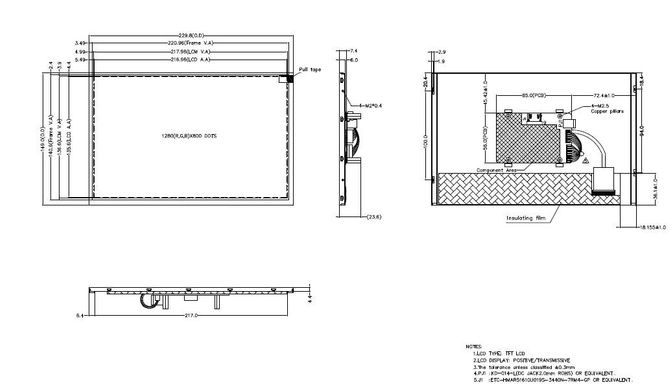 Powertip PH128800T004-ZFA01 - HDMI display