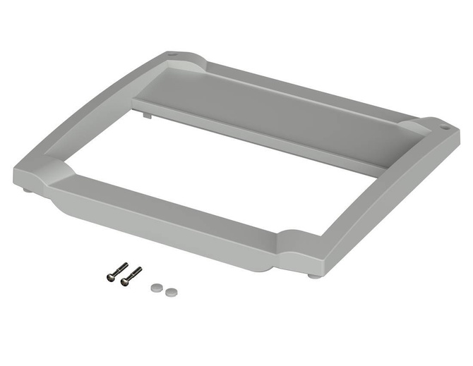 BOPLA BCD 200 FO-K-7035 (20201235) - screw-on open front frame with terminal compartment cover (229 x 202.85 x 18.7 mm)
