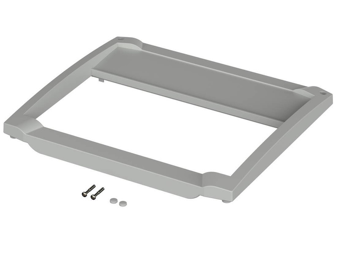 BOPLA BCD 250 FO-K-7035 (20251235) - screw-on open front frame with terminal compartment cover (264 x 232.85 x 18.6 mm)