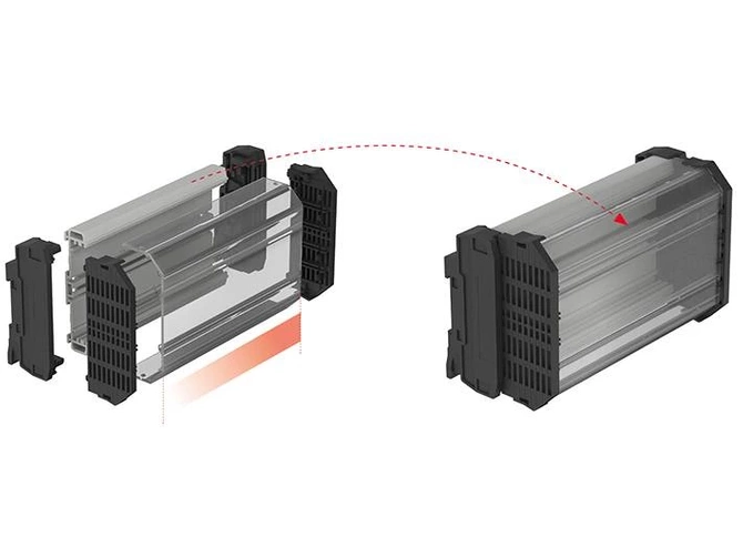 Bopla CRPM 73/24-220-E (67273221) - przezroczysta osłona modułu Combirail (73 x 24 x 190 mm)