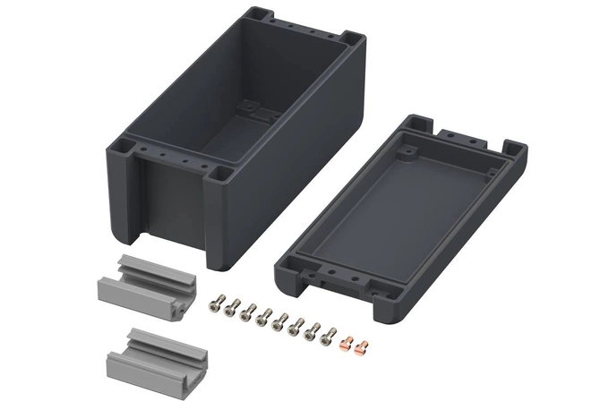 Bopla BA 180809 F-7024 (00124134) - aluminum enclosure with a recess in the cover and with neoprene seal (199 x 86 x 90 mm)