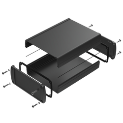 Teko - seria TEKAM (TEKAM-32L.9) - półotwarta obudowa aluminiowa (145 x 105,9 x 45,8 mm)