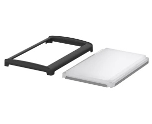 Bopla BOV 2114 FO-9005 - OT LL-SILC (48336451.SILC) - półprzezroczysta pokrywa BoVersa typu translucent z otwartym czarnym design coverem z uszczelką silikonową (210 x 140 x 24 mm)