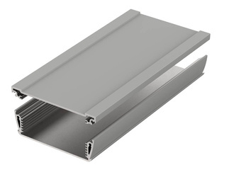 Bopla ASPH 1030-0200 9006 (94221200) - asymetryczny profil aluminiowy półotwarty (98,5 x 32,8 x 200 mm)