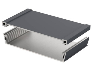 Bopla ASPH 1835-0100 7024 (94272100) - asymetryczny profil aluminiowy półotwarty (181,7 x 36,6 x 100 mm)