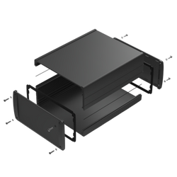 Teko - seria TEKAM 5 (TEKAM-54L.9) - profil aluminiowy półotwarty (300 x 167 x 82 mm)