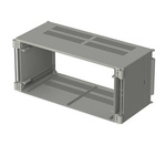 Bopla BC 7000 L-1,5 (79002700) - podstawa 1.5 (139.76 mm deep) z zawiasami,  bez uszczelki,  z wentylacją do obudowy CombiCard 5000-7000 (323 x 146 x 139 mm, 3U 49HP)