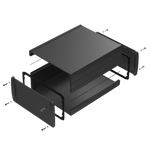 Teko - seria TEKAM 5 (TEKAM-52L.9) - półotwarta obudowa aluminiowa (200 x 167 x 82 mm)