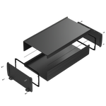 Teko - seria TEKAM 5 (TEKAM-54L/E.9) - półotwarta obudowa aluminiowa (300 x 167 x 82 mm)