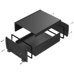 Teko - seria TEKAM 5 (TEKAM-52L/E.9) - półotwarta obudowa aluminiowa (200 x 167 x 82 mm)