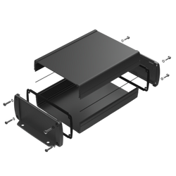 Teko - seria TEKAM (TEKAM-32L/E.9) - półotwarta obudowa aluminiowa (145 x 105,9 x 45,8 mm)