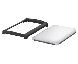 Bopla BOV 2114_ FO 9005 D LL (48336451) - półprzezroczysta pokrywa BoVersa typu translucent z otwartym czarnym design coverem (210 x 140 x 24 mm)