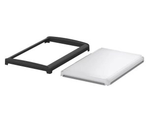 Bopla BOV 2819 FO-9005 - OT LL-SILC (48338651.SILC) - półprzezroczysta pokrywa BoVersa typu translucent z otwartym czarnym design coverem z uszczelką silikonową (275 x 185 x 29 mm)