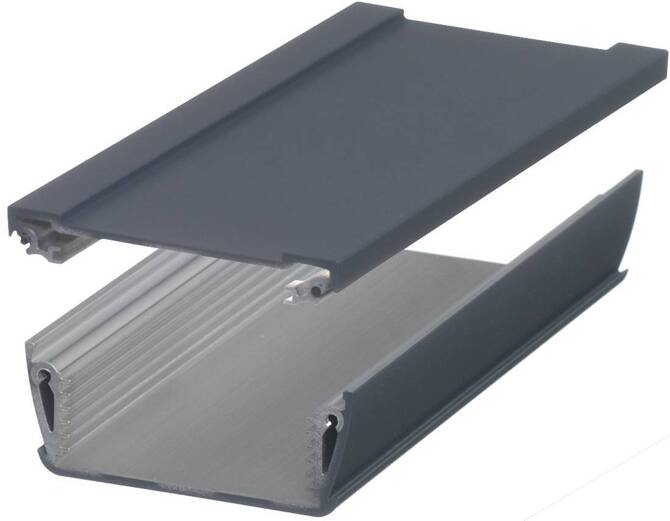 Bopla ASPH 830-0150 7024 (94212150)- Asymetryczny profil aluminiowy półotwarty  (74 x 32.8 x 150 mm)