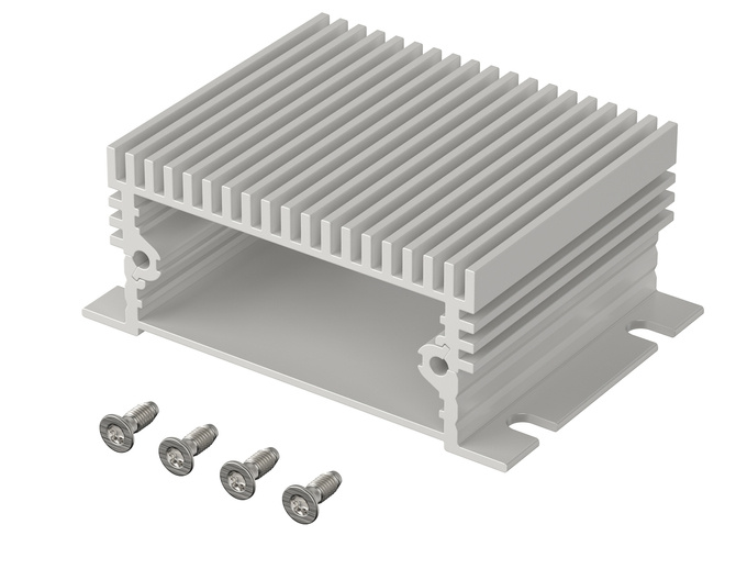 Bopla F 524-50 KWL (97453050) - profil aluminiowy półotwarty do montażu naściennego z radiatorem (55,3 x 24,4 x 50 mm)